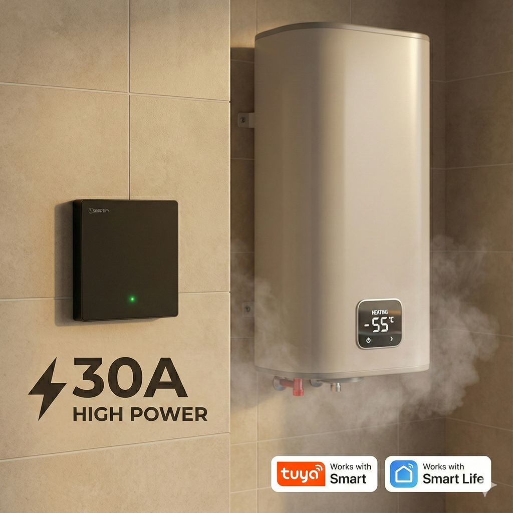 30A Smart Mechanical Wi-Fi Switch, Tuya and Smart Life App compatible