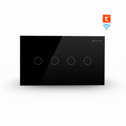 سوج ذكي لمس Wi-Fi (Tuya) — رباعي 4gang،— عرض 147 مم