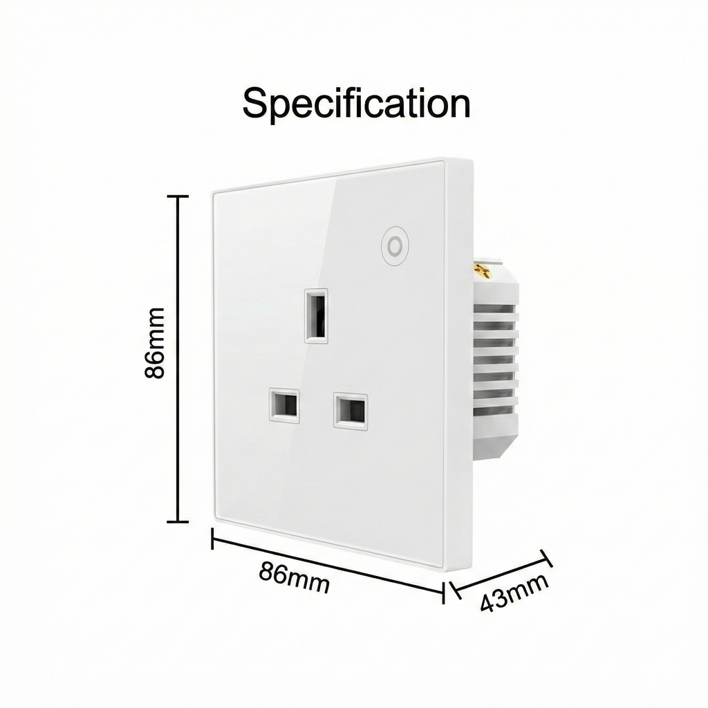 16A Smart Plug with Energy Monitoring, WiFi System - Compatible with Tuya and Smart Life