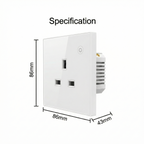 16A Smart Plug with Energy Monitoring, WiFi System - Compatible with Tuya and Smart Life