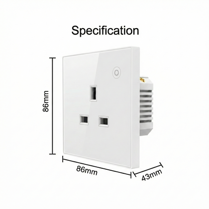 مقبس ذكي 16A  مراقبة طاقة نظام WIFI- متوافق مع Tuya و Smart Life