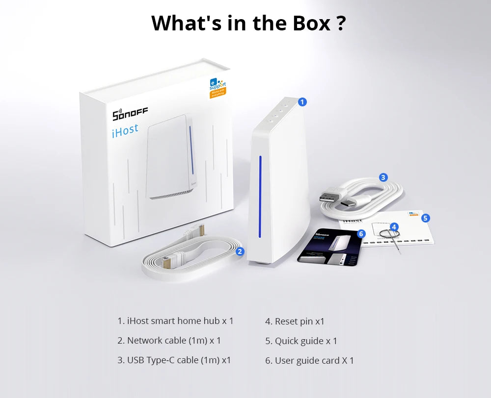 SONOFF iHost AIBridge – مركز تحكم منزلي محلي Zigbee 3.0 مع LAN | نسخة 2GB (RV1109)