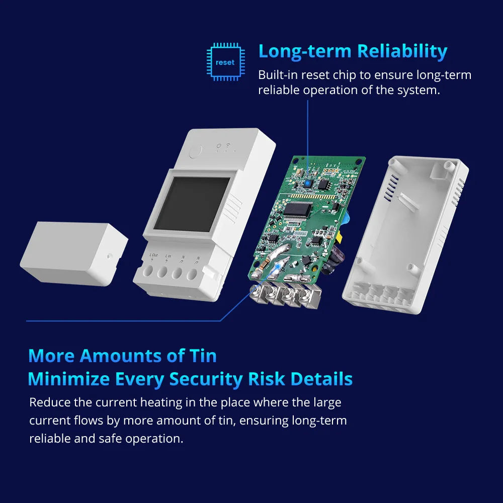قاطع / سويتش طاقة ذكي WiFi مع شاشة قياس — SONOFF POW Elite 16A