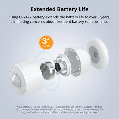 SONOFF SNZB-03P — حساس حركة Zigbee (كشف أسرع خلال 5 ثوانٍ + كشف شدة الإضاءة)