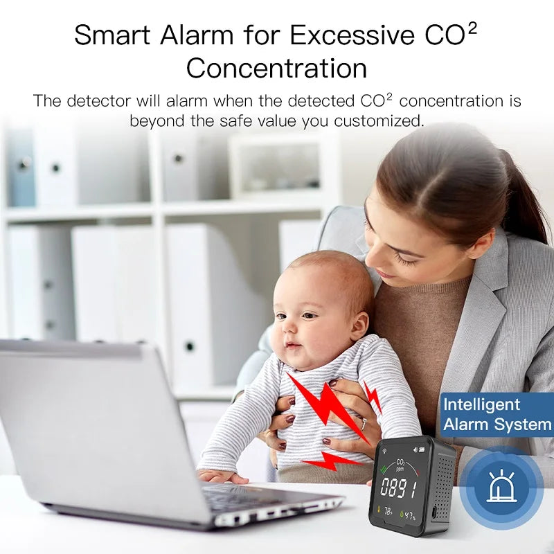 MOES 3-in-1 Smart Air Quality Monitor CO2