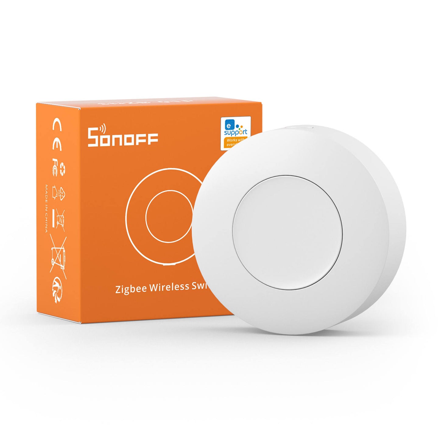 SONOFF SNZB-01P — مفتاح لاسلكي ZigBee بزر واحد للتحكم الذكي (يدعم Alexa عبر الهَب)
