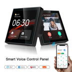 Tuya Smart Home Control Center with 4-inch touchscreen, built-in Alexa, and Zigbee voice and wireless control for over 100 smart home devices. 