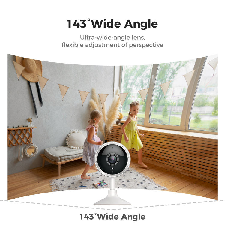 كاميرا مراقبة Arpha P160M داخلية: 8 ميجابكسل، تتبع ذكي للحركة، وصوت ثنائي الاتجاه تطبيق  tuya-smart life