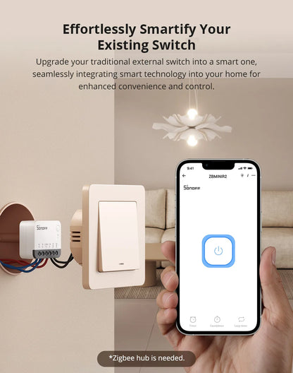 مفتاح Zigbee مصغّر داخل العلبة | SONOFF ZBMINIR2