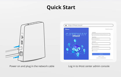 SONOFF iHost AIBridge – مركز تحكم منزلي محلي Zigbee 3.0 مع LAN | نسخة 2GB (RV1109)