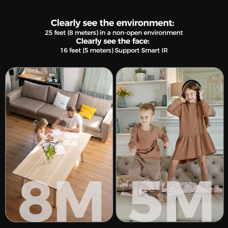 كاميرا مراقبة Arpha P160M داخلية: 8 ميجابكسل، تتبع ذكي للحركة، وصوت ثنائي الاتجاه تطبيق  tuya-smart life