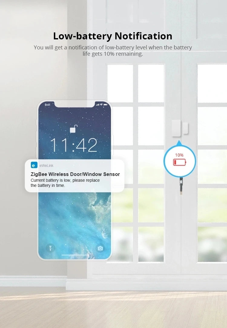 حساس باب/نافذة Zigbee لاسلكي | SONOFF SNZB-04