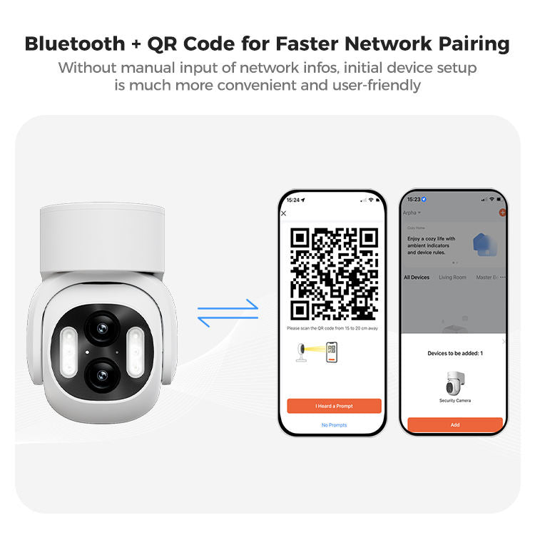 كاميرا المراقبة الذكية Arpha K16 الخارجية | عدسة مزدوجة وتقنية Wi-Fi تطبيق tuya