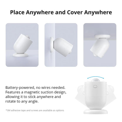 SONOFF SNZB-03P — حساس حركة Zigbee (كشف أسرع خلال 5 ثوانٍ + كشف شدة الإضاءة)