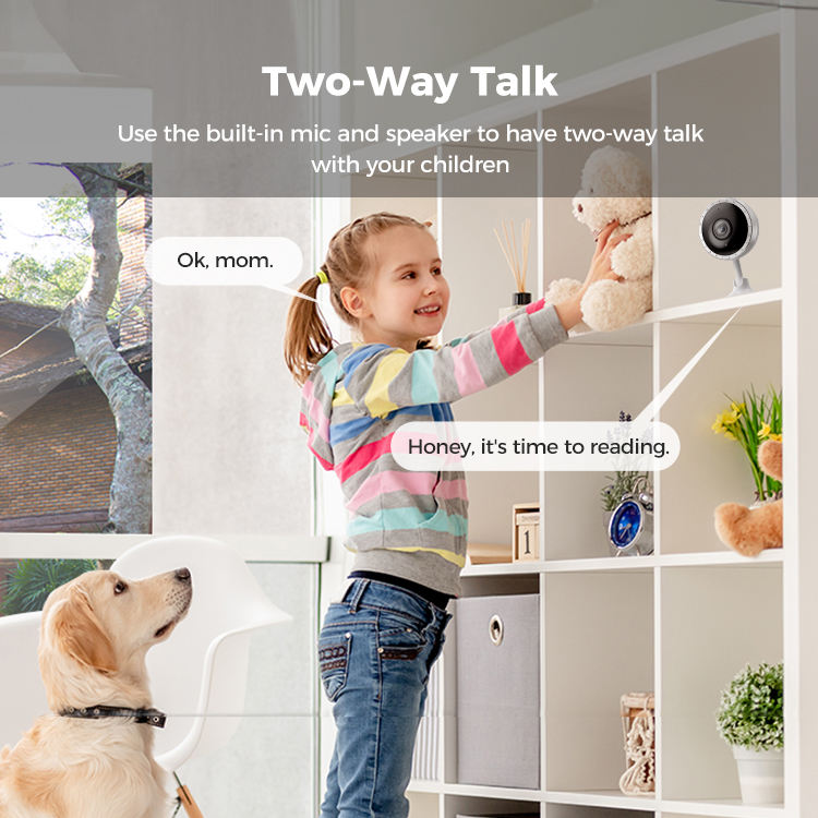 كاميرا مراقبة Arpha P160M داخلية: 8 ميجابكسل، تتبع ذكي للحركة، وصوت ثنائي الاتجاه تطبيق  tuya-smart life