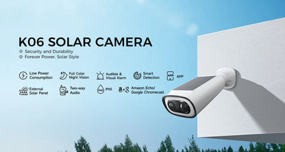 كاميرا مراقبة ذكية Arpha K06 بدقة 2K تعمل بالطاقة الشمسية ولاسلكية بالكامل تطبيق tuya