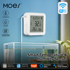 Smart Temperature and Humidity Sensor with Display, External Probe, and Wi-Fi System