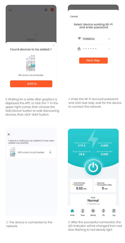 قاطع حماية ذكي 2P (RCBO) مع Wi-Fi – متوافق مع Tuya / Smart Life