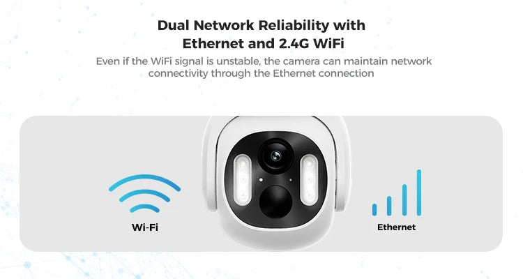 کامێرای چاودێریی زیرەکی دەرەکی Arpha K16 | دوو هاوێنە و تەکنەلۆژیای Wi-Fi ئەپڵیکەیشنی Tuya