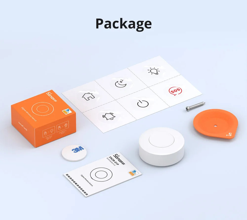 SONOFF SNZB-01P — ZigBee Wireless Smart Button Switch (Supports Alexa via Hub)