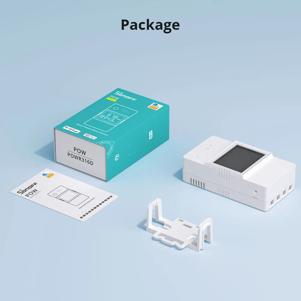 قاطع / سويتش طاقة ذكي WiFi مع شاشة قياس — SONOFF POW Elite 16A