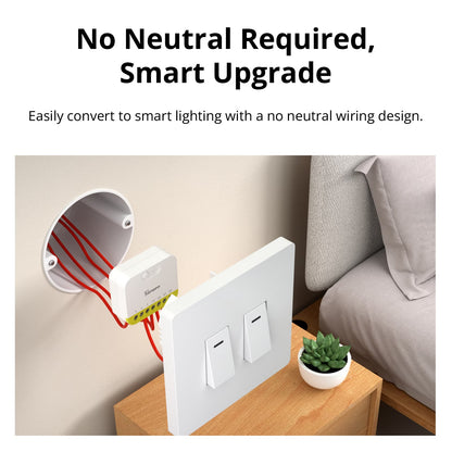 مفتاح سونوف ميني ديو ال (MINI DUO-L) الذكي ثنائي الخطوط بتقنية (Zigbee) | MINI-ZB2GS-L