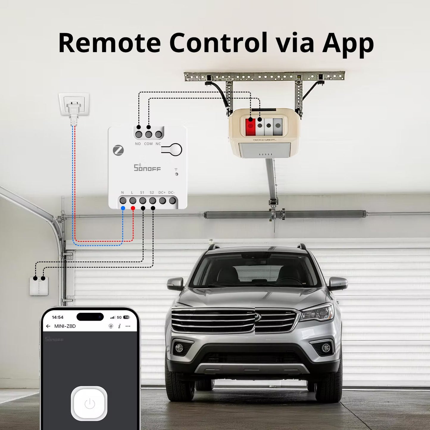 مفتاح سونوف ميني الذكي بتوصيل جاف (Zigbee) | MINI-ZBD