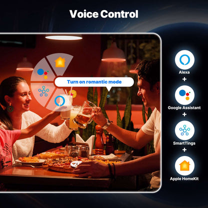 مصباح إديسون الذكي MOES ST64 - متعدد الألوان مع دعم Matter وتطيبق تويا