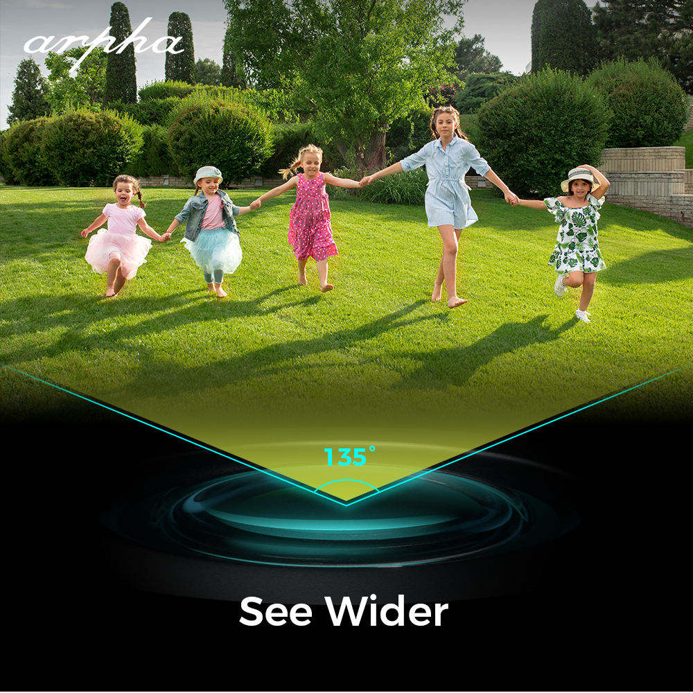 Arpha K06 2K Smart Solar Security Camera, 100% Wireless, Tuya App Compatible