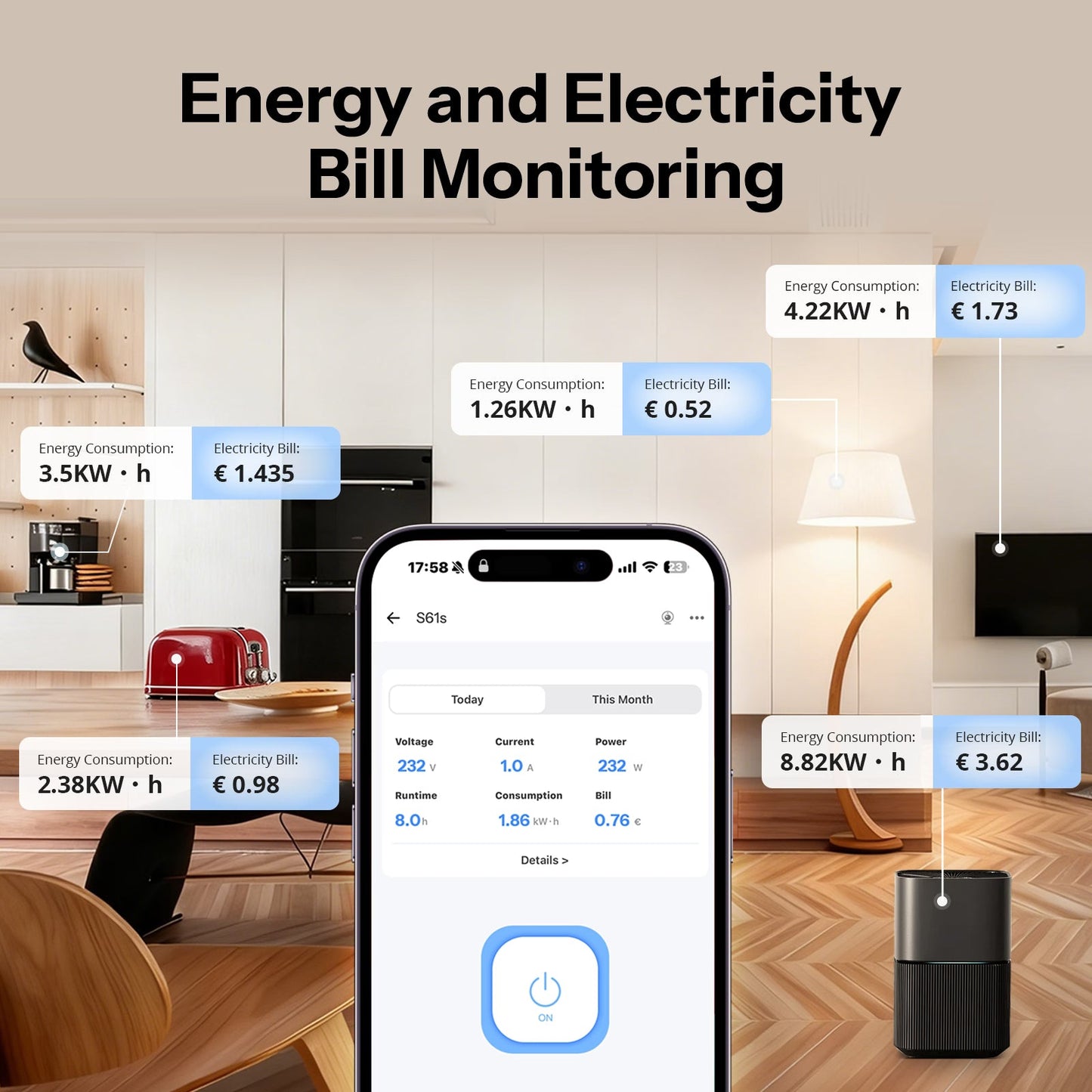 قابس سونوف iPlug الجيل الثاني S61s الذكي بتقنية (Matter عبر WiFi) | S61STPF