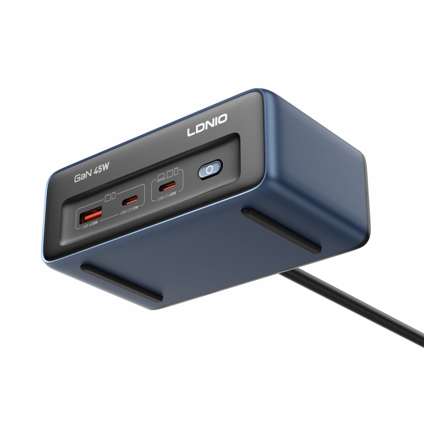 سيّار كهربائي مكتبي بمقبس عالمي بقدرة 45 واط للشحن السريع