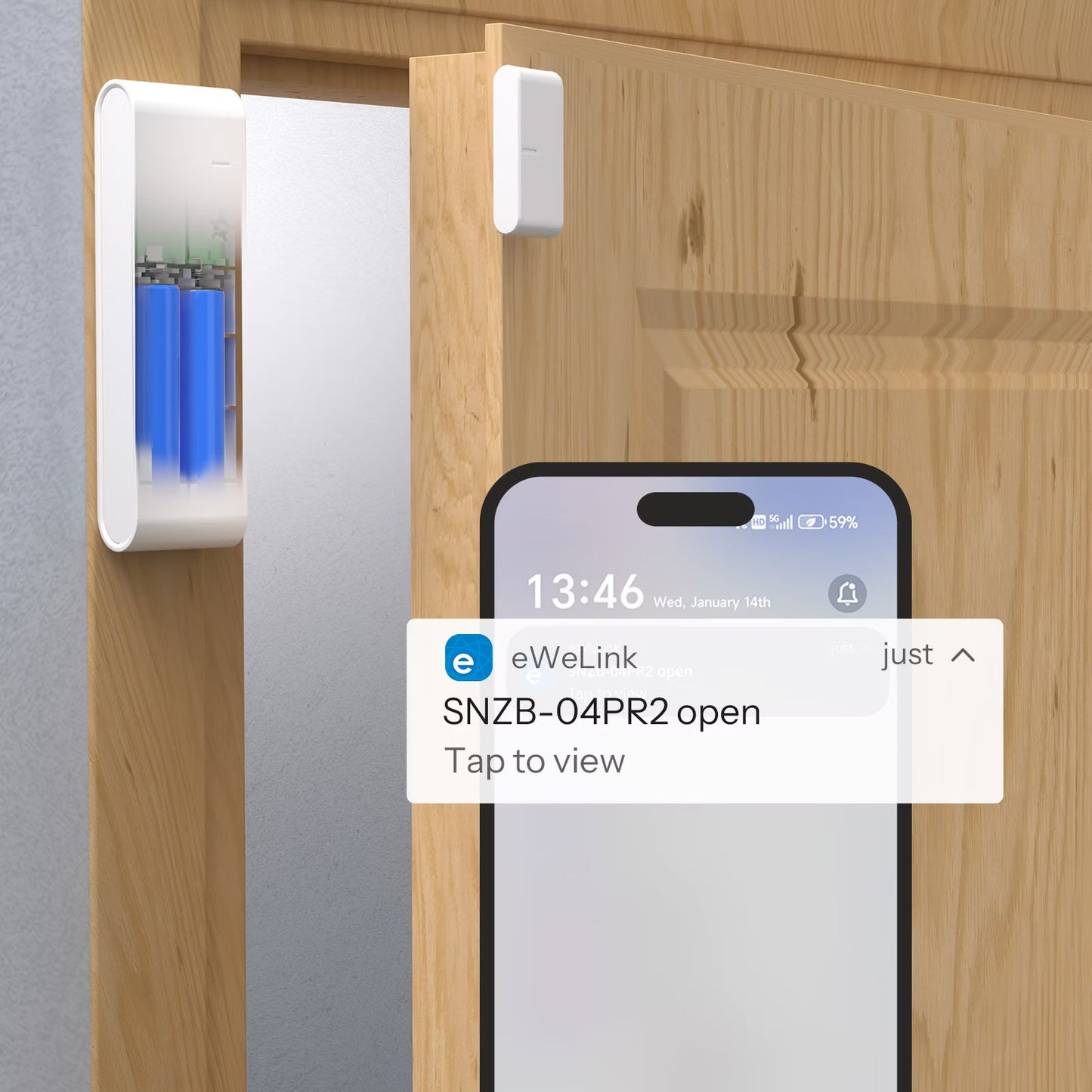 حساس الباب/الشباك الذكي SONOFF SenseGuard DW Gen2 بتقنية Zigbee | الموديل SNZB-04PR2