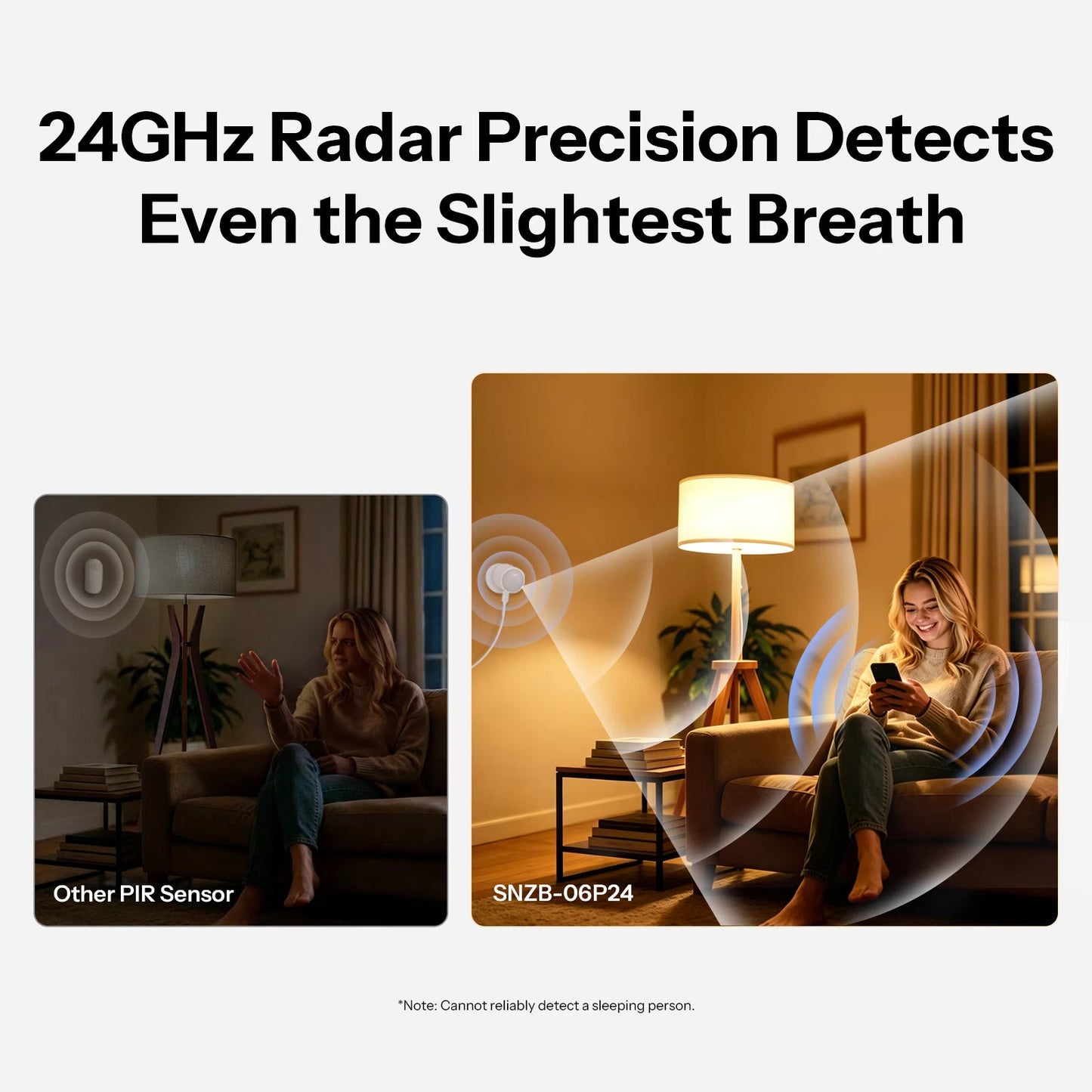 مستشعر التواجد البشري الذكي سونوف SenseGuard بتردد 24GHz بتقنية (Zigbee) | SNZB-06P24