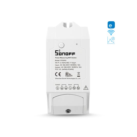 SONOFF POWR2 WiFi Switch – سويتش واي فاي ذكي مع قياس استهلاك الطاقة وحماية من الحمل الزائد