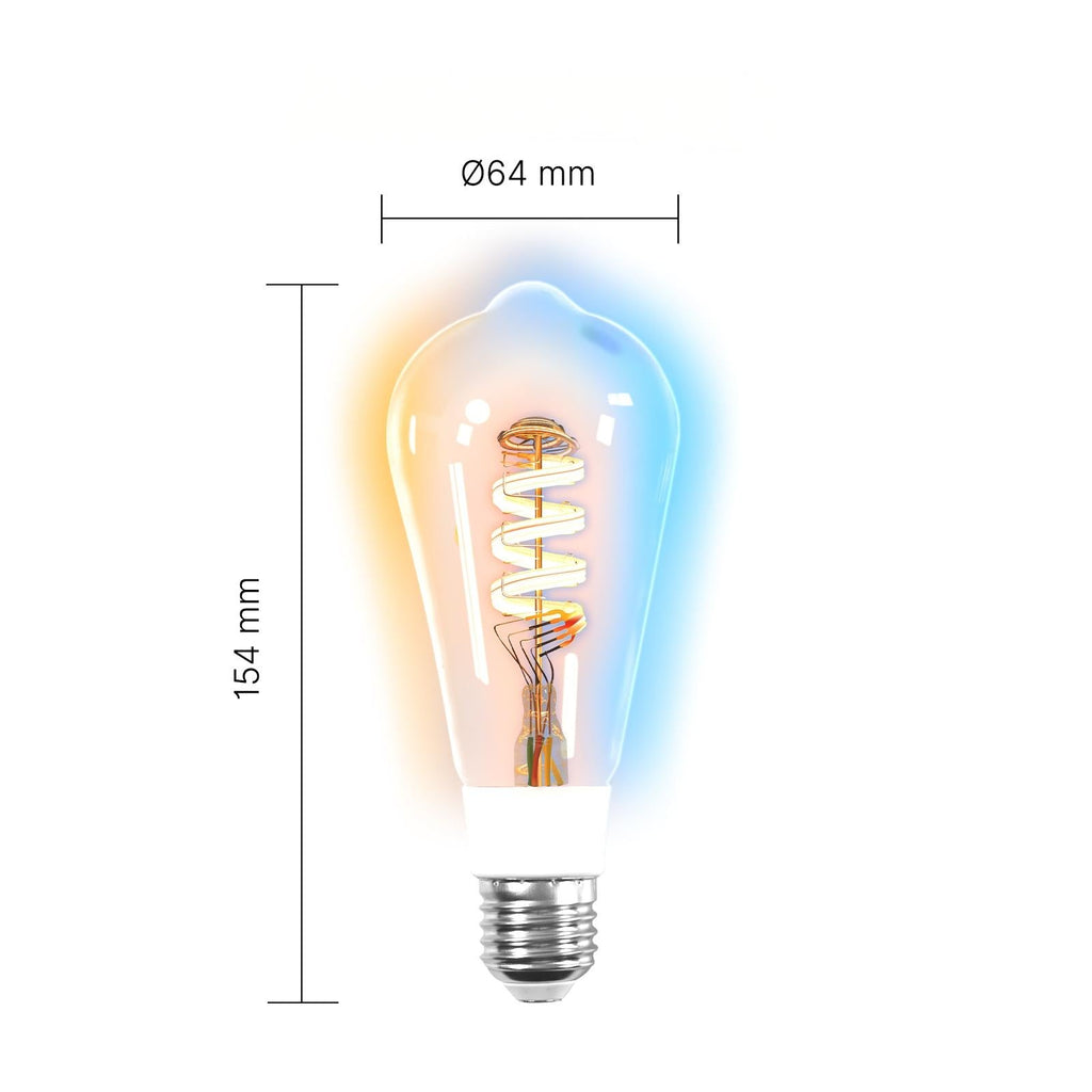 MOES ST64 Smart Edison Bulb - Multicolored with Matter Support and Tuya App