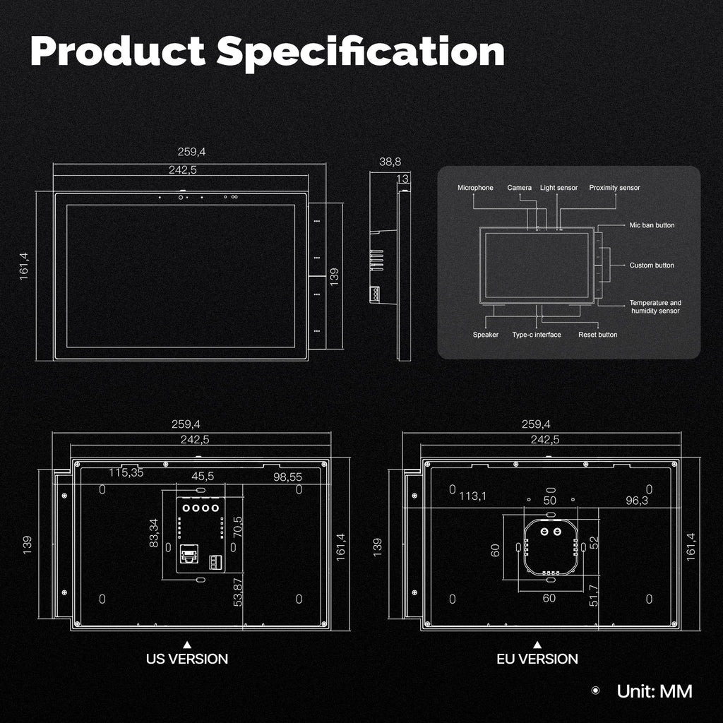 Tuya Max 10.1-inch Smart Central Control Panel with Built-in Zigbee and Bluetooth Gateway