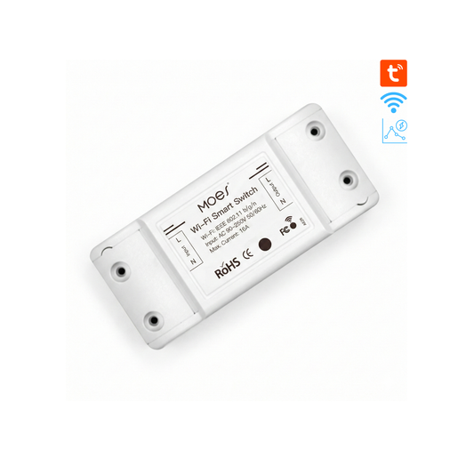 مفتاح الواي فاي الذكي 16A من MOES مع خاصية مراقبة الطاقة تطبيق  tuya -smart life