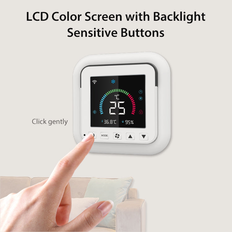 Smart air conditioner controller via Wi-Fi and IR with temperature and humidity display – Tuya