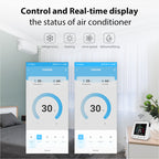 Smart air conditioner controller via Wi-Fi and IR with temperature and humidity display – Tuya