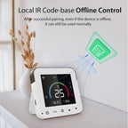 Smart air conditioner controller via Wi-Fi and IR with temperature and humidity display – Tuya