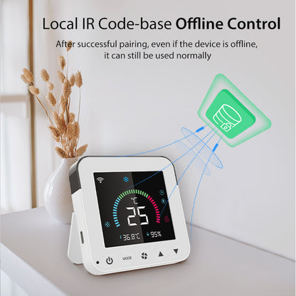جهاز تحكم ذكي بالمكيف عبر Wi-Fi وIR مع شاشة عرض لدرجة الحرارة والرطوبة – Tuya