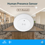Smart human presence sensor, ceiling, wall, or false ceiling mounting, operates directly on electricity, Wi-Fi system, Smart Life or Tuya app 