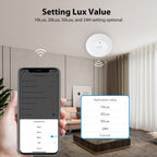 Smart human presence sensor, ceiling, wall, or false ceiling mounting, operates directly on electricity, Wi-Fi system, Smart Life or Tuya app 