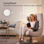 Smart human presence sensor, ceiling, wall, or false ceiling mounting, operates directly on electricity, Wi-Fi system, Smart Life or Tuya app 