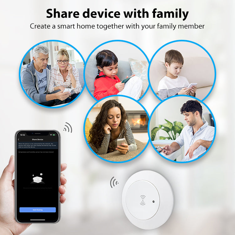 Smart human presence sensor, ceiling, wall, or false ceiling mounting, operates directly on electricity, Wi-Fi system, Smart Life or Tuya app 