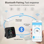 Smart air conditioner controller via Wi-Fi and IR with temperature and humidity display – Tuya