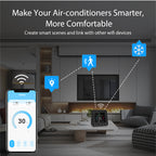 Smart air conditioner controller via Wi-Fi and IR with temperature and humidity display – Tuya