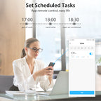 Smart air conditioner controller via Wi-Fi and IR with temperature and humidity display – Tuya