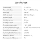 Smart air conditioner controller via Wi-Fi and IR with temperature and humidity display – Tuya