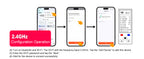 TO-Q-SYS-JWT app pairing example using Bluetooth-assisted setup and 2.4 GHz Wi-Fi.